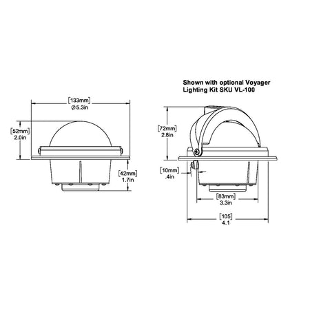 Ritchie - Voyager Compass - Flush Mount, Black — Quality Boat Parts
