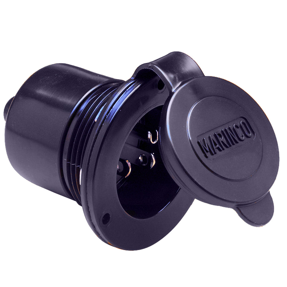 Marinco - Marine On-Board Hard Wired Charger Inlet - 15A, Black — Quality Boat Parts