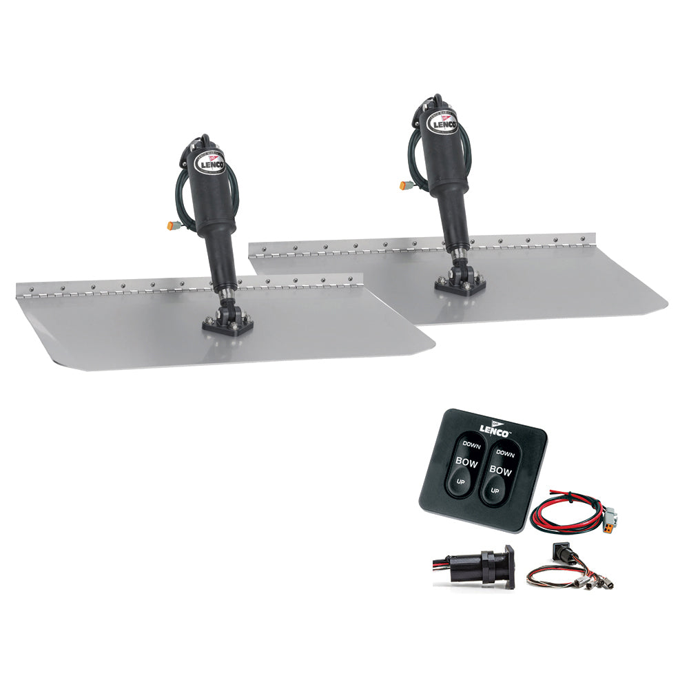 Lenco Marine - 12"x12" Standard Trim Tab Kit - With Standard Integrated Switch 12V — Quality Boat Parts