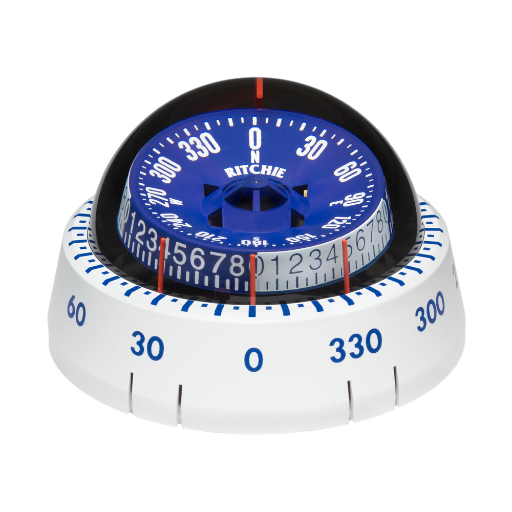 Ritchie - X-Port Tactician Compass - Surface Mount, White — Quality Boat Parts