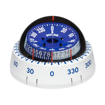 Ritchie - X-Port Tactician Compass - Surface Mount, White — Quality Boat Parts