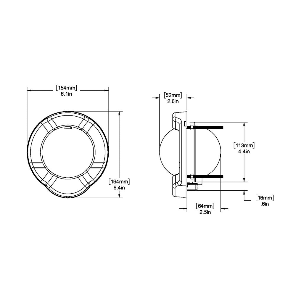 Ritchie - SuperSport Compass - Dash Mount, Black — Quality Boat Parts