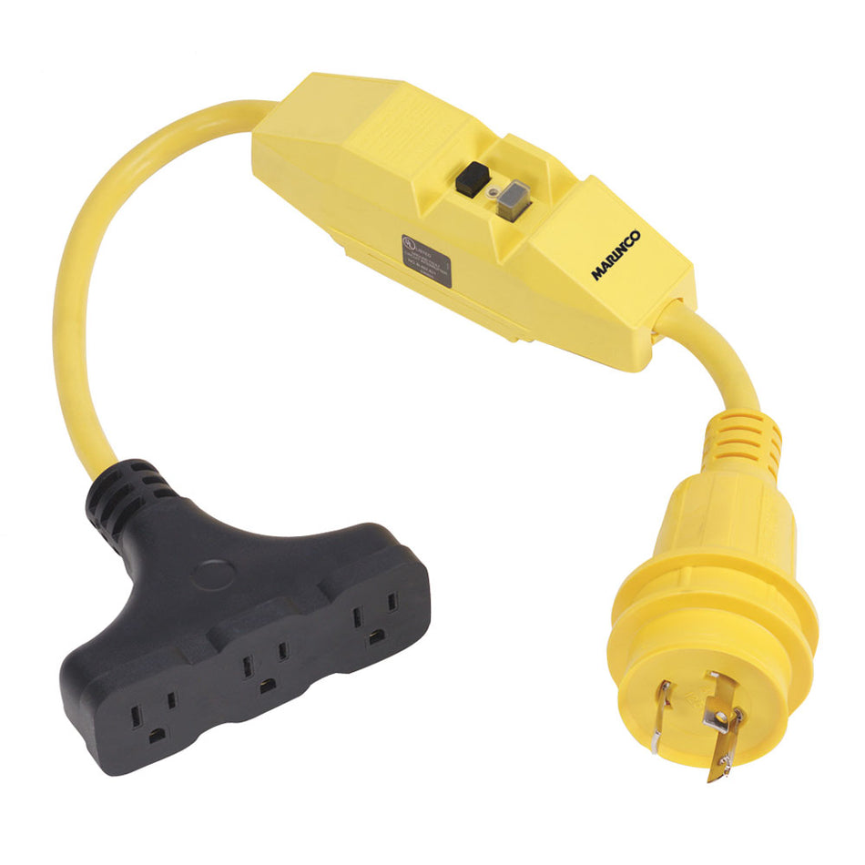 Marinco - Dockside Adapter - With GFI, 30A to 15A — Quality Boat Parts