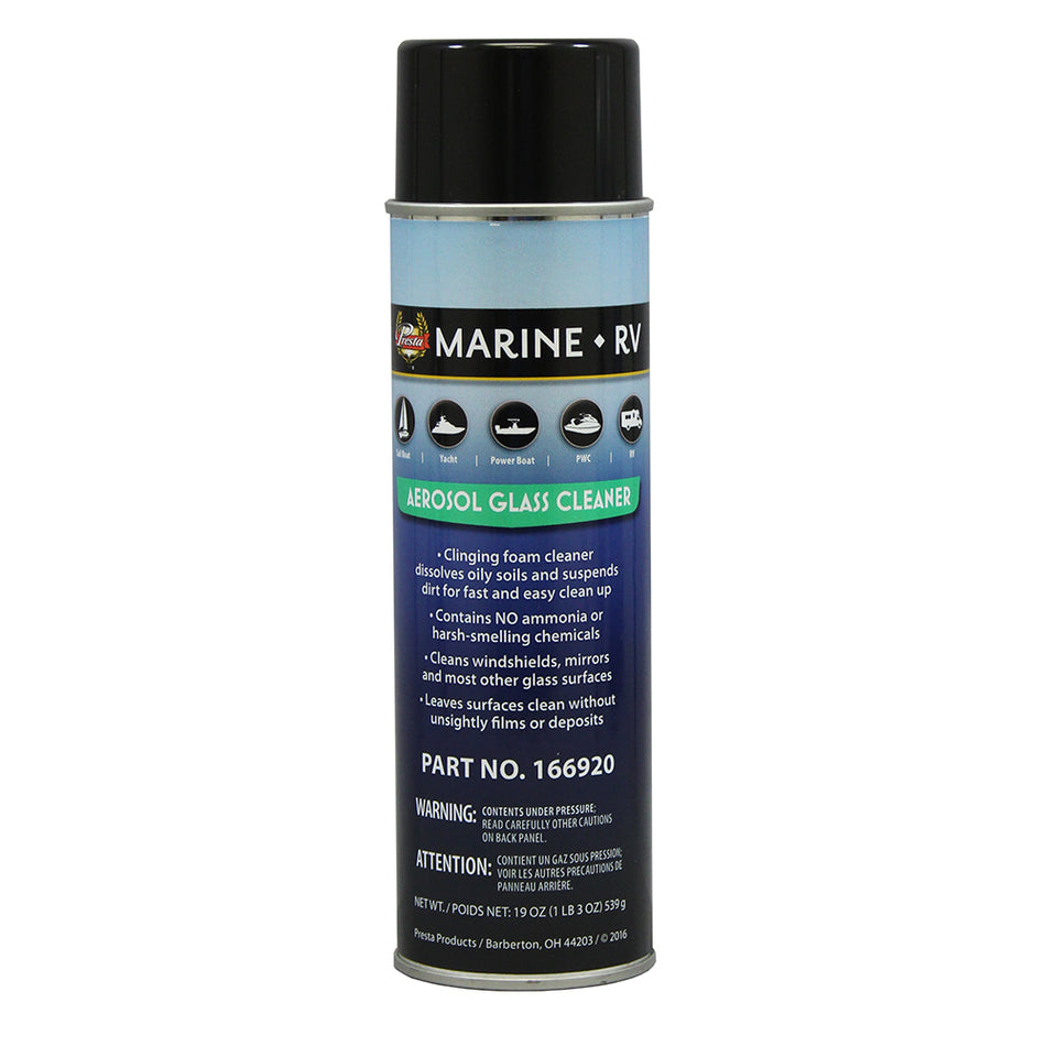 Presta - Marine Ammonia Free Aerosol Glass Cleaner - 19oz — Quality Boat Parts