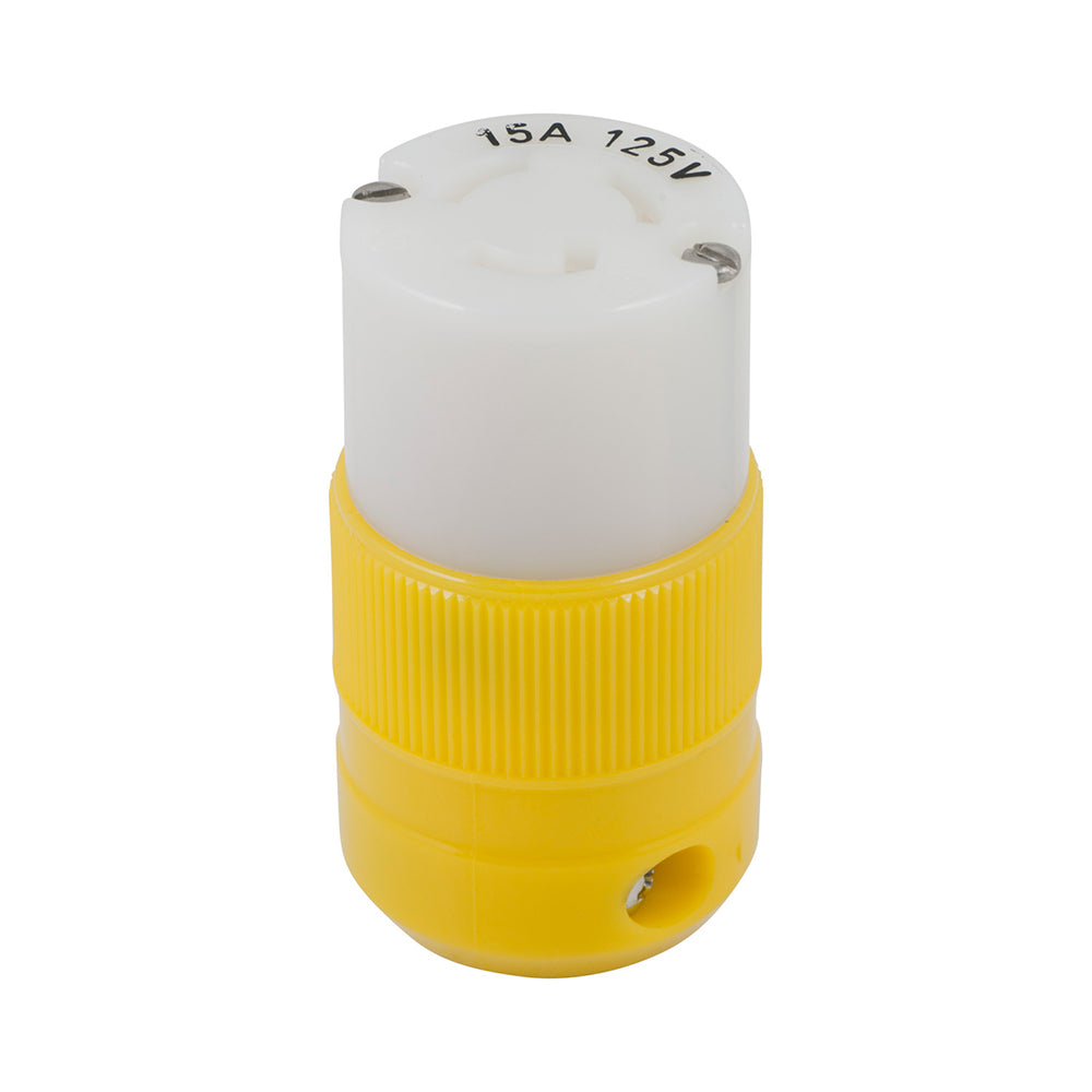 Marinco - Locking Connector - 15A, 125V, Yellow — Quality Boat Parts