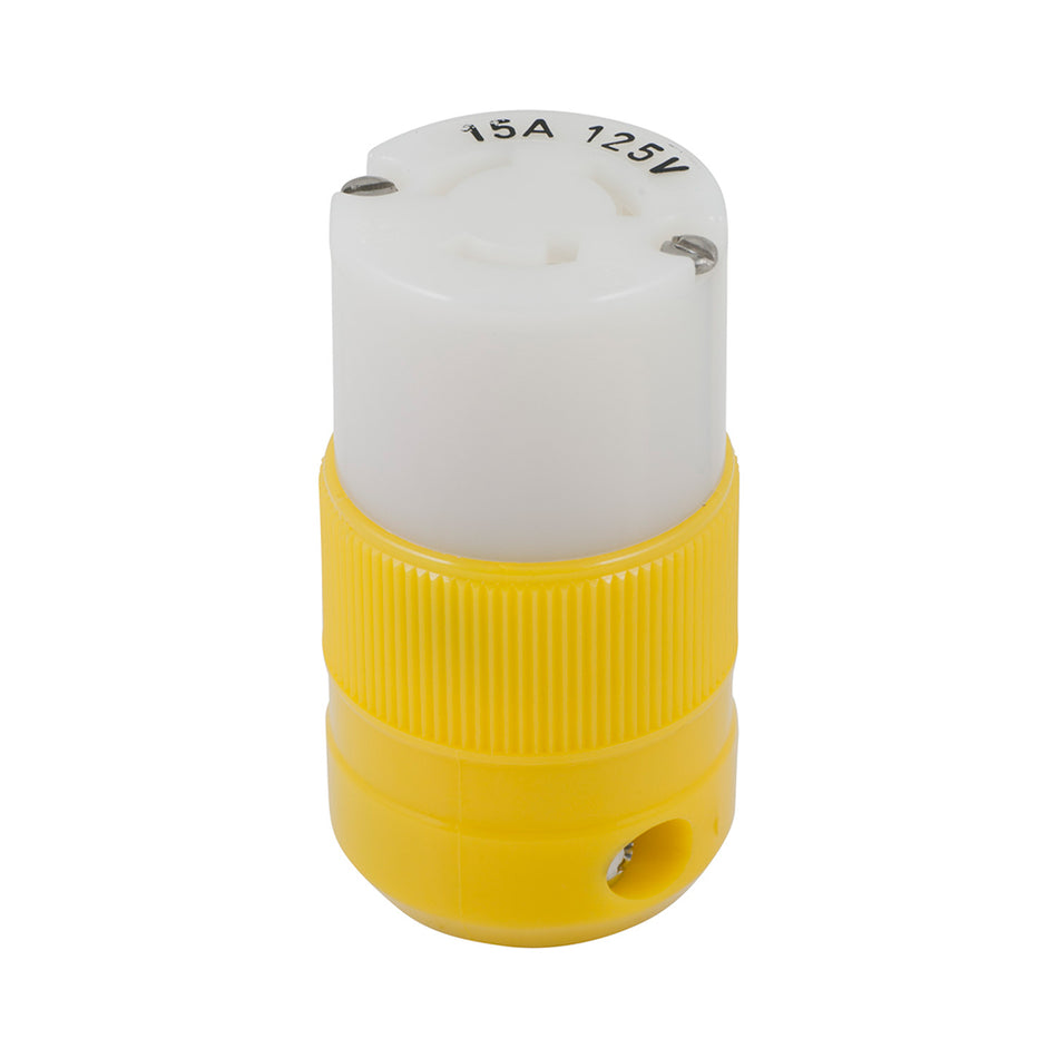 Marinco - Locking Connector - 15A, 125V, Yellow — Quality Boat Parts