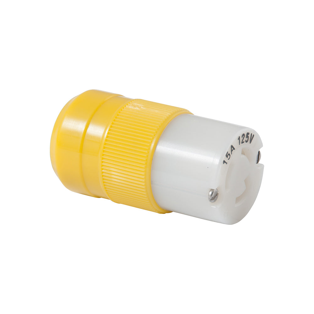 Marinco - Locking Connector - 15A, 125V, Yellow — Quality Boat Parts