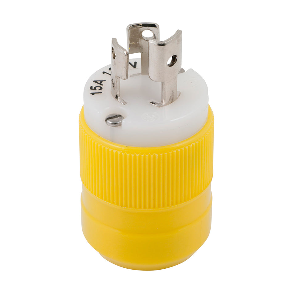 Marinco - Locking Plug - 15A, 125V, Yellow — Quality Boat Parts