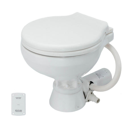 Johnson Pump - Standard Electric Toilet - Macerator Style, 24V — Quality Boat Parts