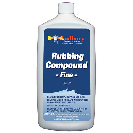 Sudbury - Rubbing Compound Coarse - 32oz Fluid — Quality Boat Parts