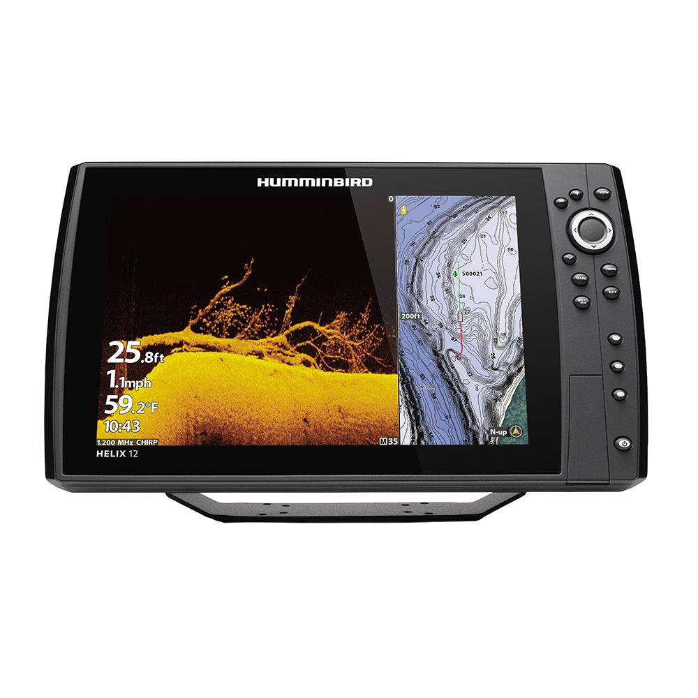 Humminbird - HELIX 12 CHIRP MEGA DI+ GPS Sonar Display — Quality Boat Parts