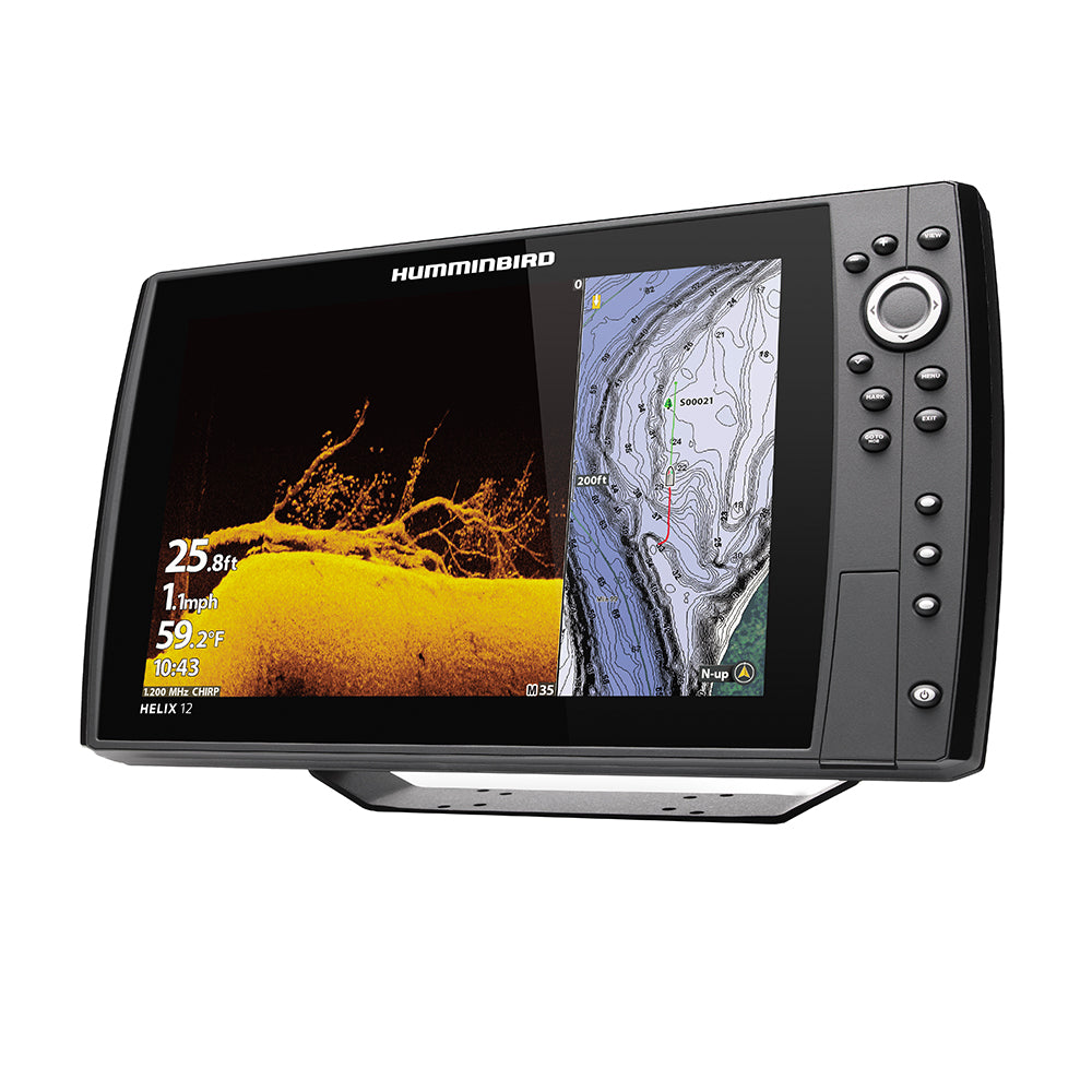 Humminbird - HELIX 12 CHIRP MEGA DI+ GPS Sonar Display — Quality Boat Parts