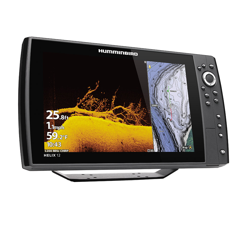 Humminbird - HELIX 12 CHIRP MEGA DI+ GPS Sonar Display — Quality Boat Parts