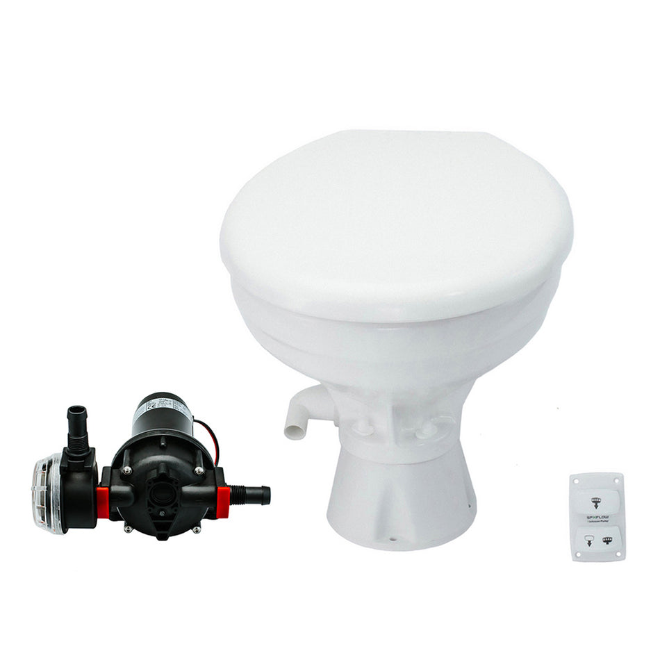 Johnson Pump - AquaT Toilet Silent Electric - 12V, With Pump — Quality Boat Parts