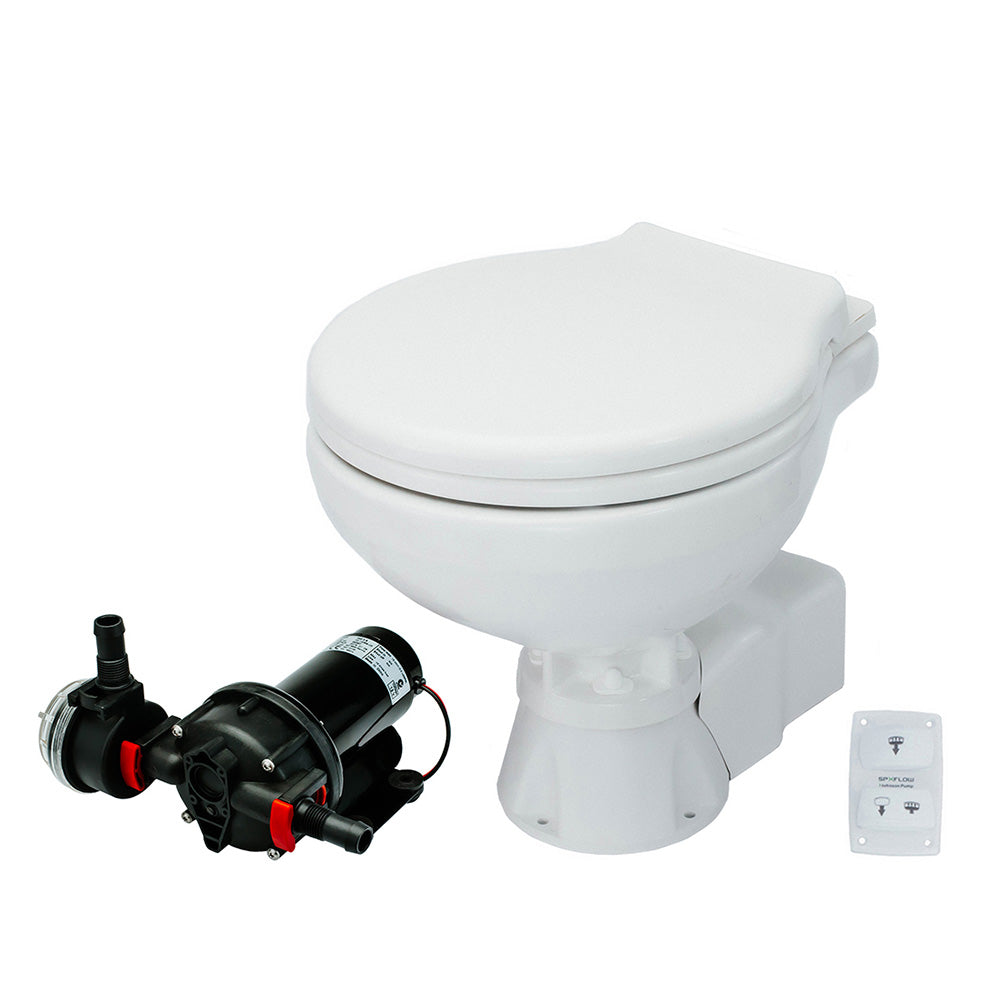Johnson Pump - AquaT Toilet Silent Electric - 12V, With Pump — Quality Boat Parts