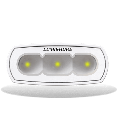 Lumishore - 4" Flood Light - White, 10/31V, 5500K, 3375 Lumens — Quality Boat Parts