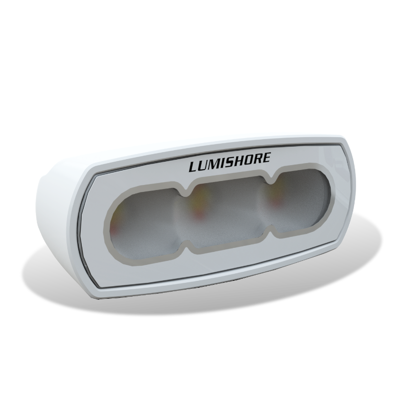 Lumishore - LUX Flood Light 4" - Black, 10/31V, 5500K, 2300 Lumens — Quality Boat Parts