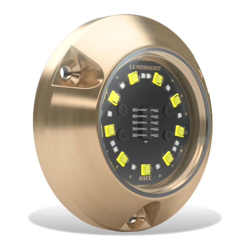 Lumishore - SUPRA SMX24 Underwater Light - Dual Color, Bronze, 90° Beam Angle — Quality Boat Parts