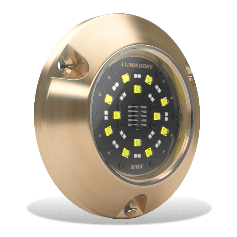 Lumishore - SUPRA SMX54 Underwater Light - Dual Color, 90° Beam Angle, Surface Mount — Quality Boat Parts