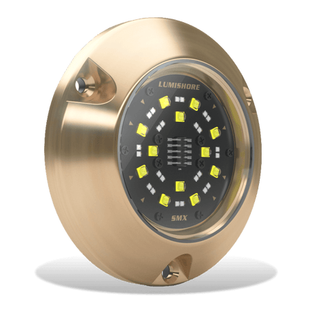 Lumishore - SUPRA SMX54 Underwater Light - Dual Color, 90° Beam Angle, Surface Mount — Quality Boat Parts