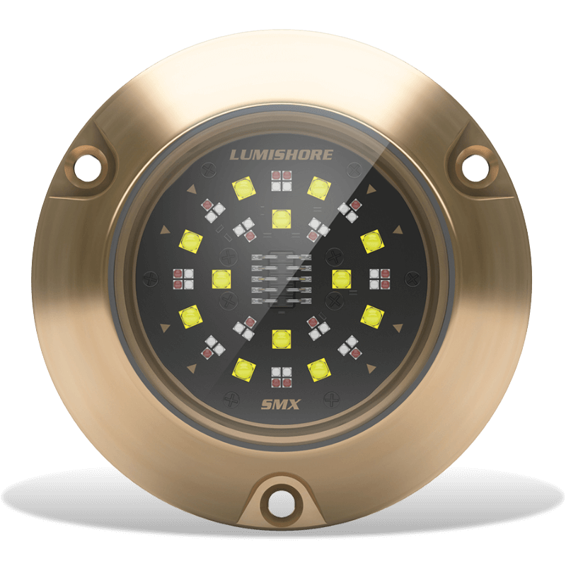 Lumishore - SMX154 EOS Underwater Light Kit - 2 Light Set, RGBW Color-Change, 10/31V, 7000 Fixture Lumens — Quality Boat Parts