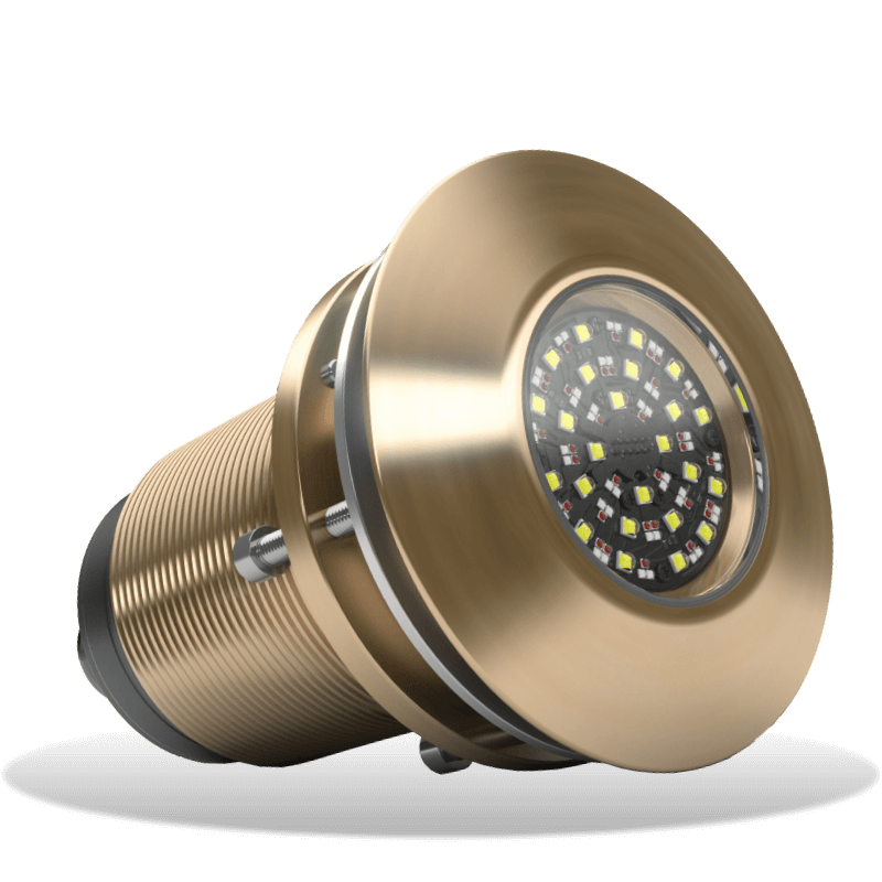 Lumishore - EOS TIX804 Interchangeable Thru-Hull Underwater Light - RGBW, 12000 Fixture Lumens — Quality Boat Parts