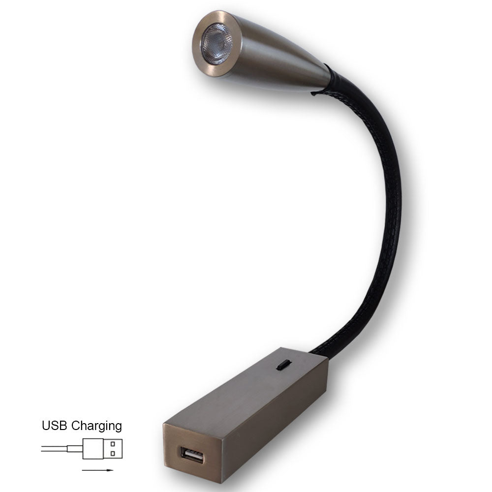 Mega LED - MARTIN LED Cabin Reading Light - USB Charger, 2.5 Watt, 4000K — Quality Boat Parts