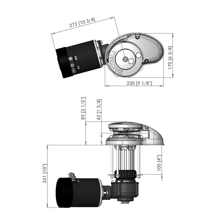Maxwell - RC10-8 Vertical 12V Windlass - For 5/16" Chain & 5/8" Line — Quality Boat Parts