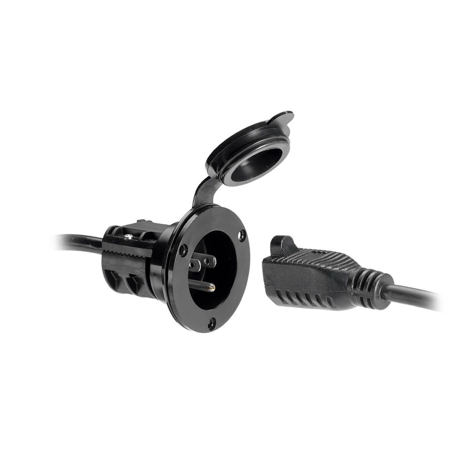 Minn Kota - MKR-21 AC Power Port - Black — Quality Boat Parts