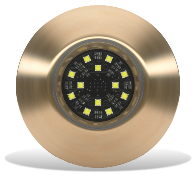Lumishore - ORA TIX404 Marine Thru-Hull Light – 5,100 Lumens, 110° Beam, Durable Bronze Body — Quality Boat Parts