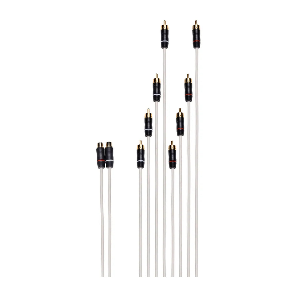 Fusion - RCA Splitter Cable - 2 Female RCA's to 8 Male RCA's — Quality Boat Parts