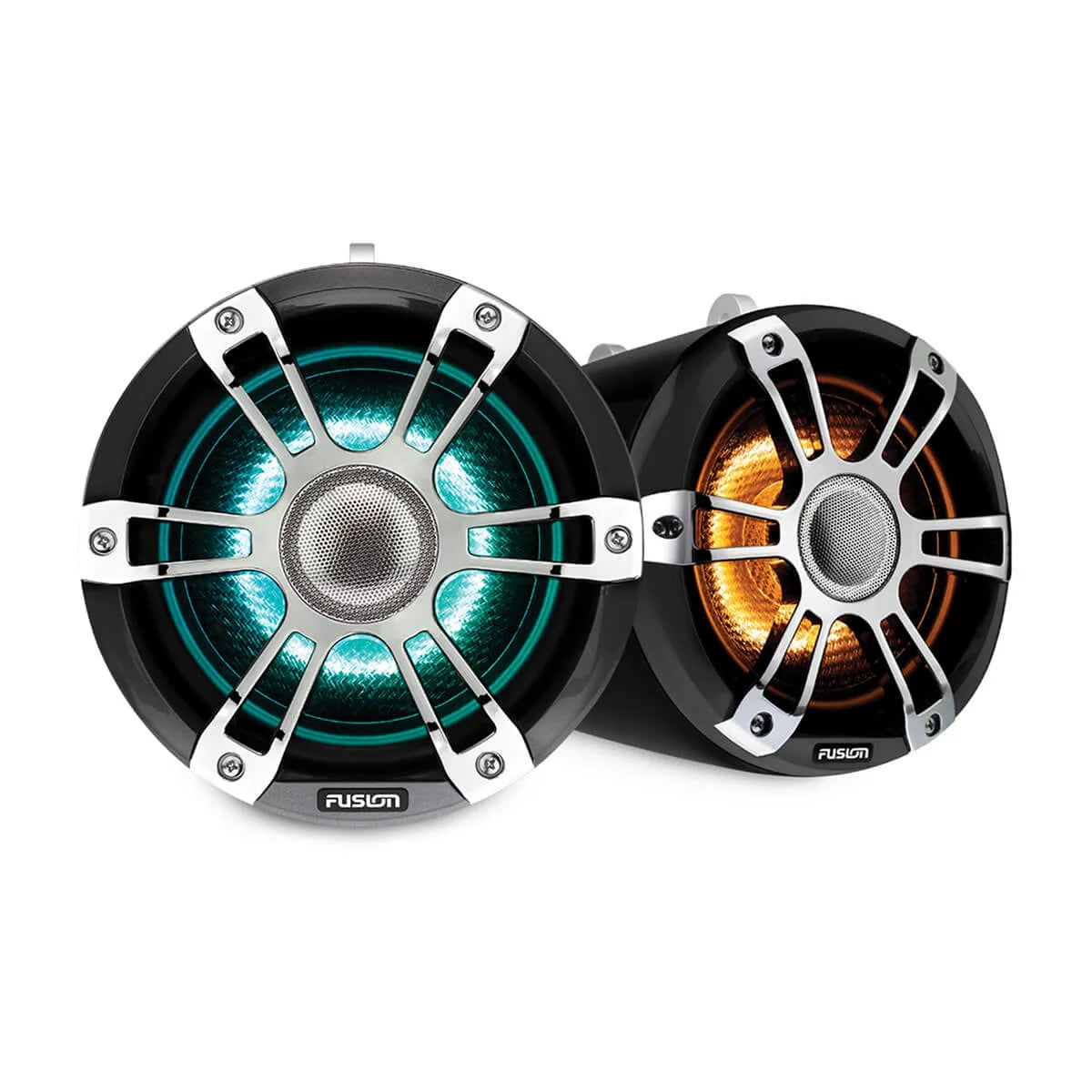 Fusion - SG-FLT772SPC 7.7" Tower Speaker - Chrome, With CRGBW Lighting — Quality Boat Parts