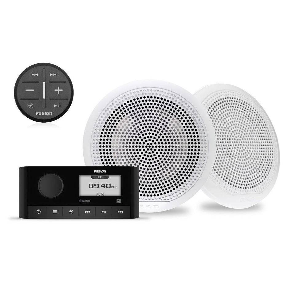 Fusion - MS-RA60KCW Bundle MS-RA60 Stereo - With ARX70B Pair EL Classic 6.5" Speakers — Quality Boat Parts