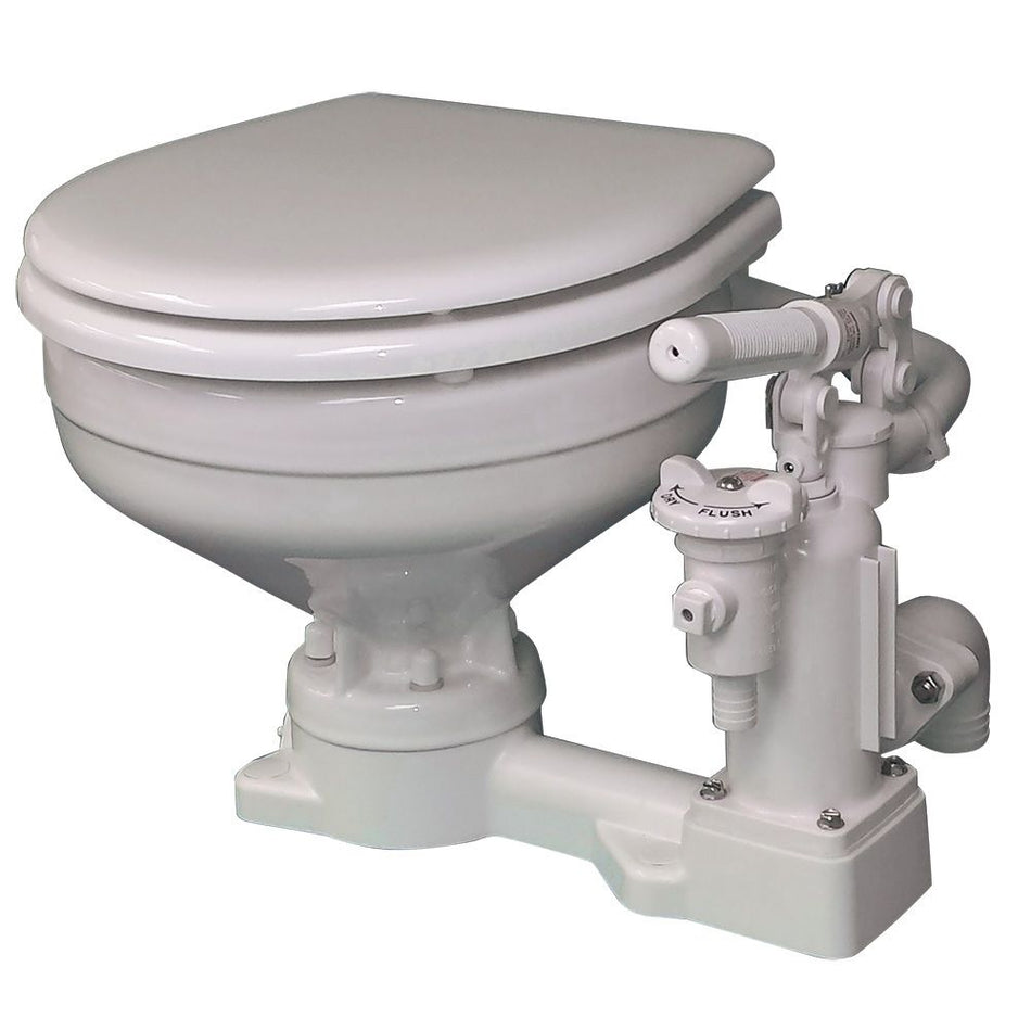 Raritan - PH SuperFlush Manual Toilet - Household Size Bowl — Quality Boat Parts