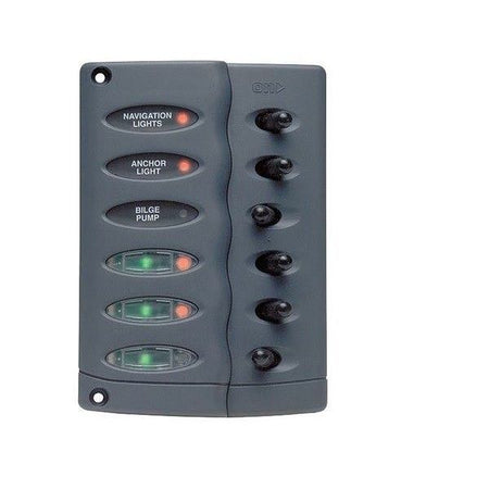 BEP Marine - CSP6-F 6 Way Waterproof Switch Panel - With Fuse Holder — Quality Boat Parts