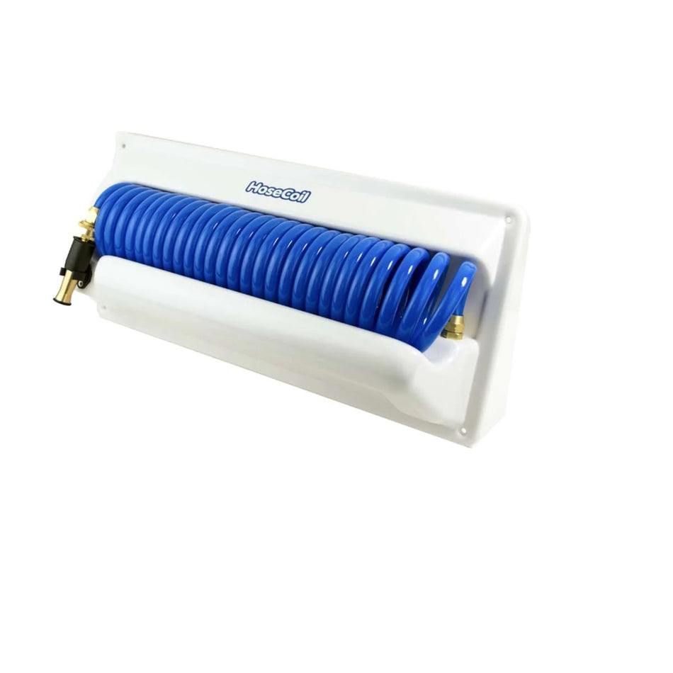 HoseCoil - Horizontal Mount Enclosure - With 5' Feeder Hose — Quality Boat Parts