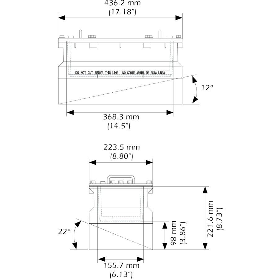 Airmar - R599C-LH In Hull 3kW Low/High CHIRP Transducer — Quality Boat Parts