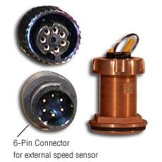 Furuno - 235DT-MSE Low Profile Bronze Thru-Hull Depth & Temp NMEA0183 Smart Sensor — Quality Boat Parts