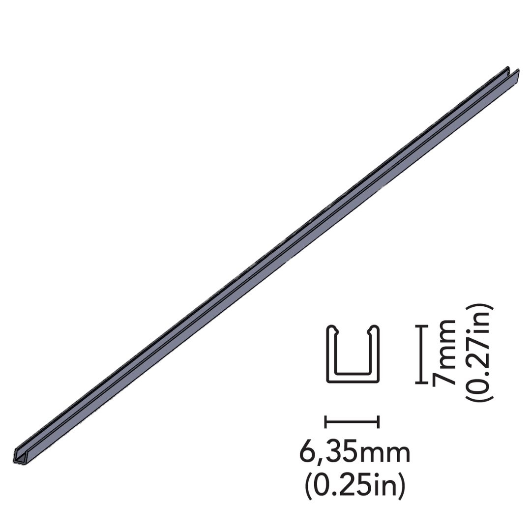 BCM - 1 Meter Aluminum Profile Track - For 5407 Mini Wave Neonflex Side — Quality Boat Parts