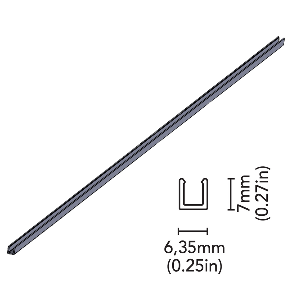 BCM - 1 Meter Aluminum Profile Track - For 5407 Mini Wave Neonflex Side — Quality Boat Parts