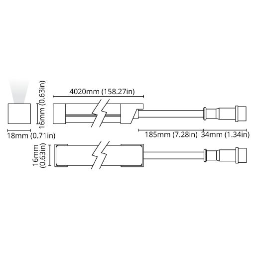 BCM - 5415 Free Cut Wave Neonflex - Warm White 3000k, 1 Meter Reel, 10W/Meter, 24VDC, IP68 — Quality Boat Parts