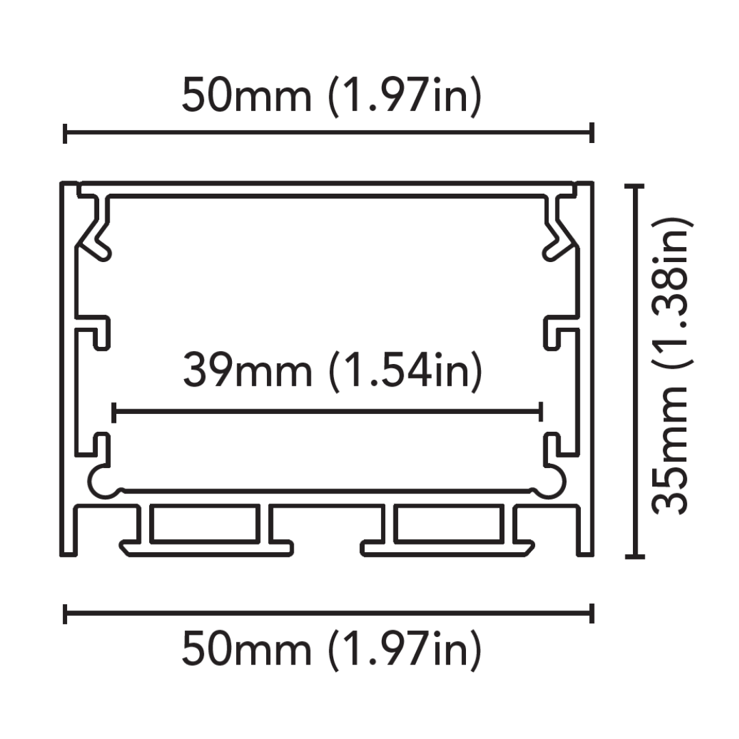 BCM - Blade One B Aluminum Housing - 2 Meter Frameless Aluminum, With Opal Lens Profile — Quality Boat Parts