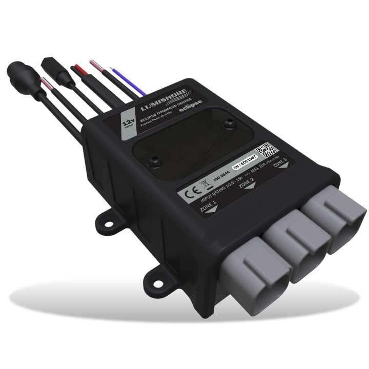 Lumishore - Eclipse Starter Kit - 17-30" Boats, CMD Center, 2 SMX24, 2 Down Light, 2 StripLED — Quality Boat Parts