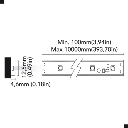 BCM - Flex Led Two 60IP Strip Light - 60LED/MT, 10MT Reel, 3000K, IP67 — Quality Boat Parts