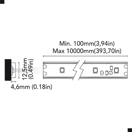 BCM - Flex Led Two 60IP Strip Light - 60LED/MT, 10MT Reel, 3000K, IP67 — Quality Boat Parts