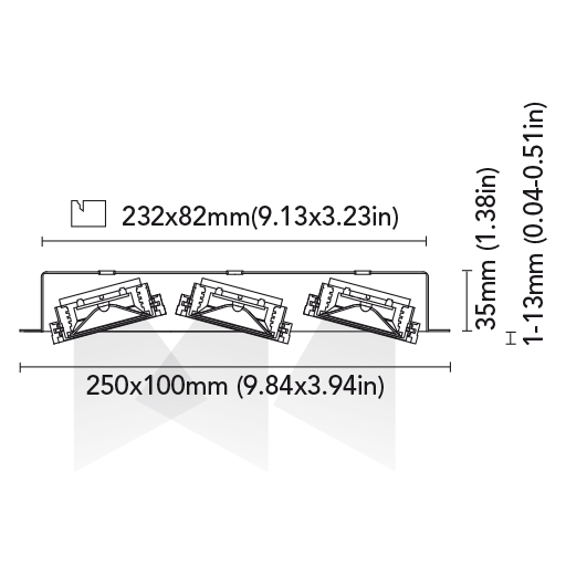 BCM - Evia 3-35H Triple Adjustable Downlight - 2700-6000K, Tunable White, 24VDC — Quality Boat Parts