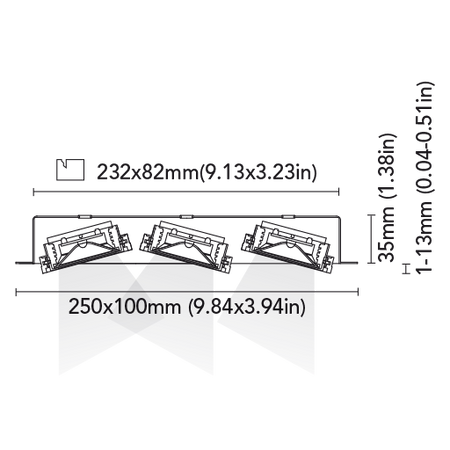 BCM - Evia 3-35H Triple Adjustable Downlight - 2700-6000K, Tunable White, 24VDC — Quality Boat Parts