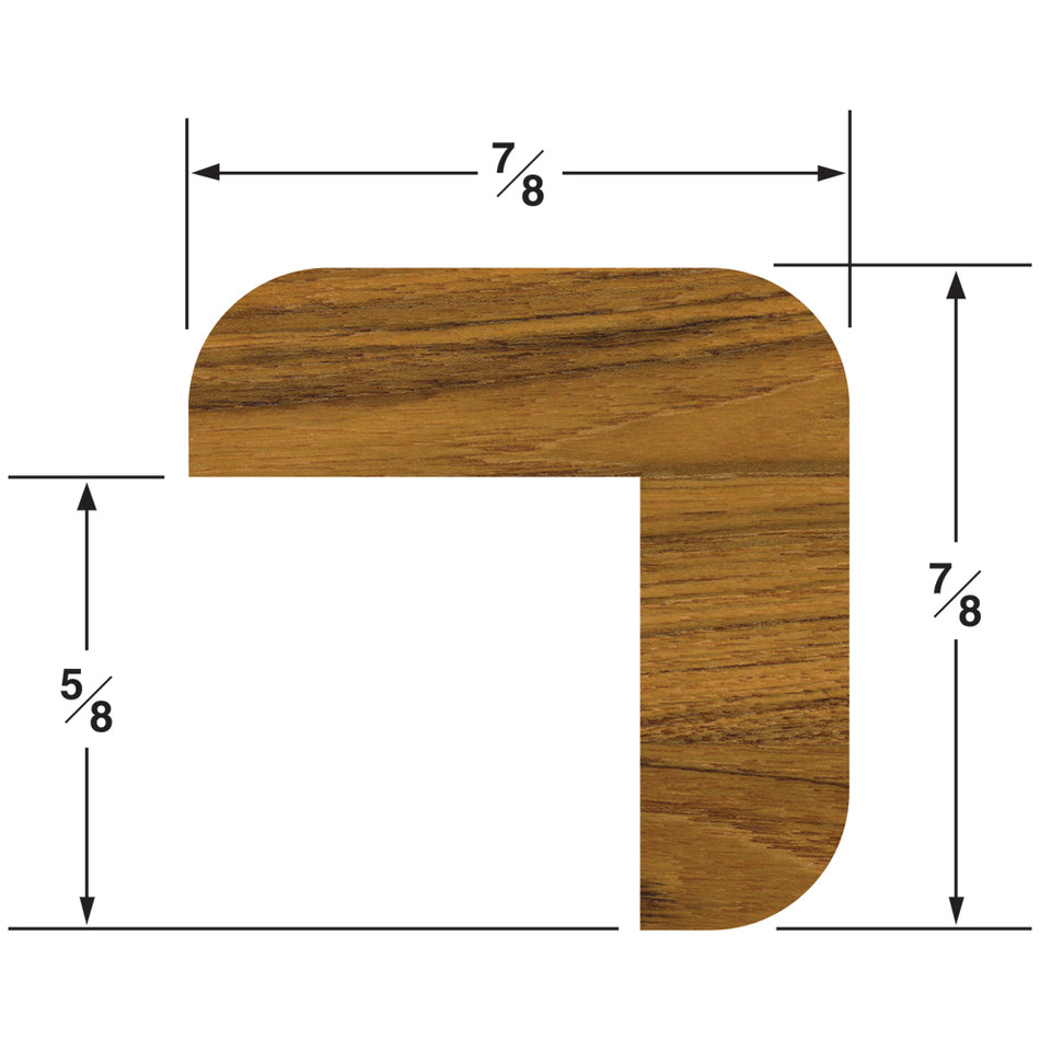 Whitecap Teak "L" Molding Small - 5' 60844 — Quality Boat Parts