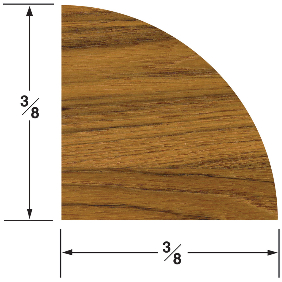 Whitecap Teak Quarter Round Molding Small - 5' 60851 — Quality Boat Parts