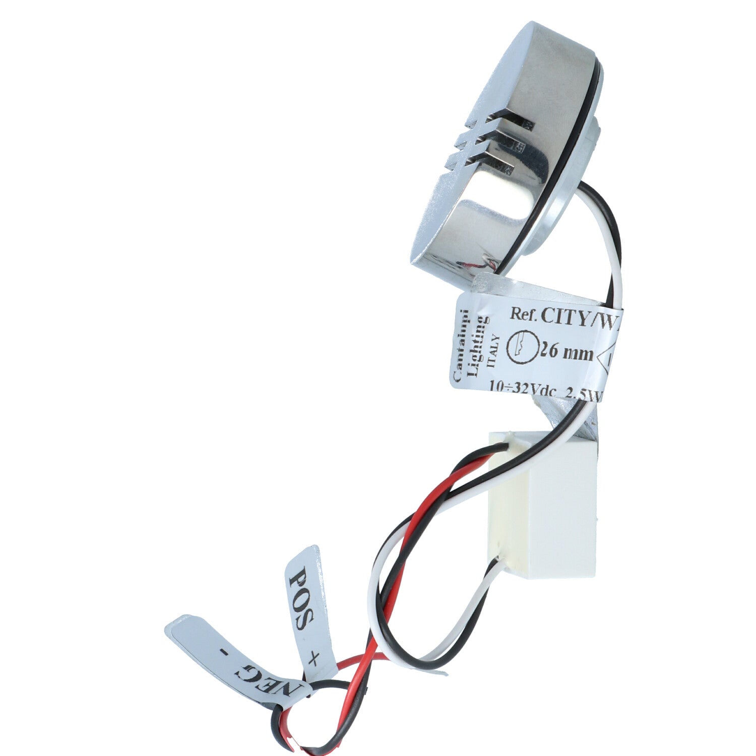 Cantalupi CITY/WAR Series Recessed Marine Light – 2.5W, Ø26 mm, 10–30VDC, Dimmable, IP65, 500mA — Quality Boat Parts